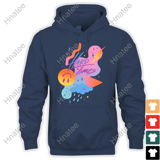 Paramore Merch Hard Times Gradient Shapes Tee Shirt