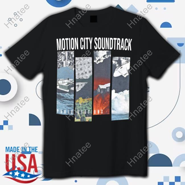 Official Motion City Soundtrack Panic Stations Tee Shirt