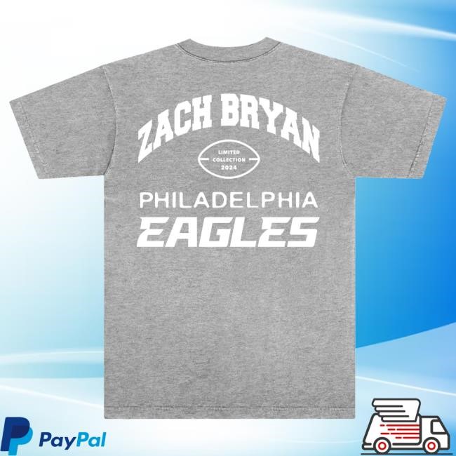 Official Zach Bryan Merch Store Zach Bryan x Eagles Tee Grey Tshirt