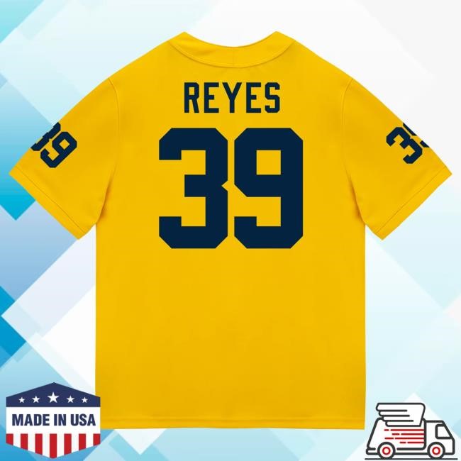 The M Den Michigan Wolverines #39 Max Reyes Student Athlete Maize Football Jersey New Shirt