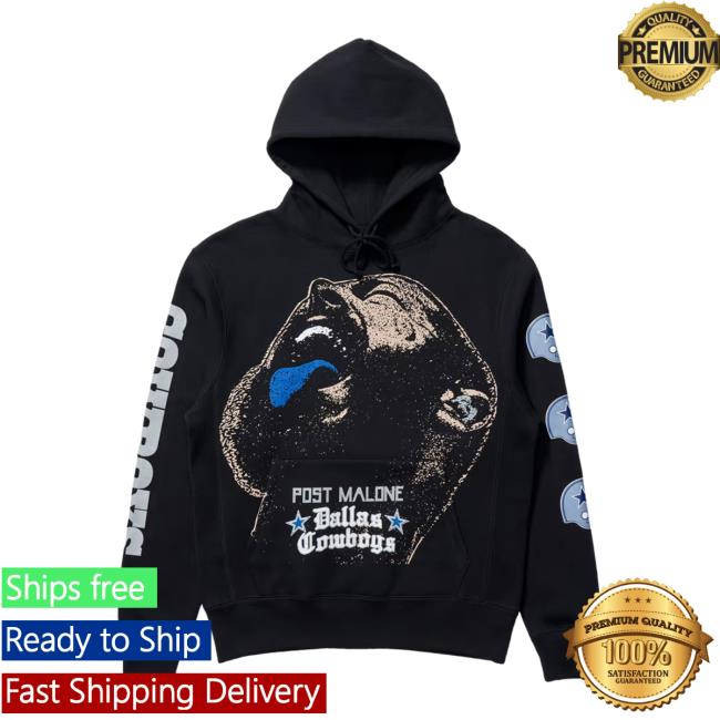 Post Malone Cowboys Merch Post Malone + Dallas Cowboys Posty New Hoodie