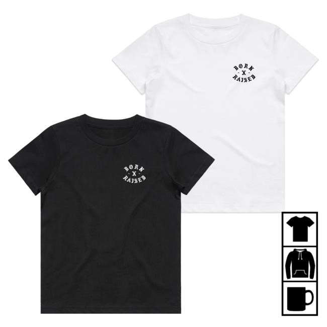 Official Born X Raised Merch Store Shop Our Father Youth Popover Shirt: Black BornxRaised