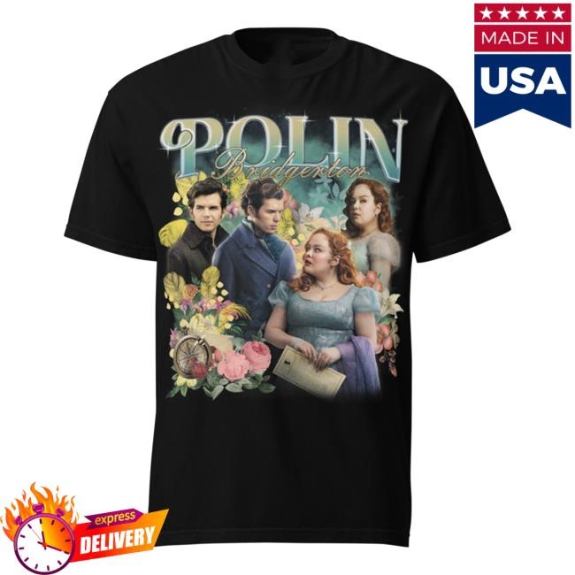 Bridgerton Official Store Merch Bridgerton Polin Unisex Heavyweight Short Sleeve Shirt