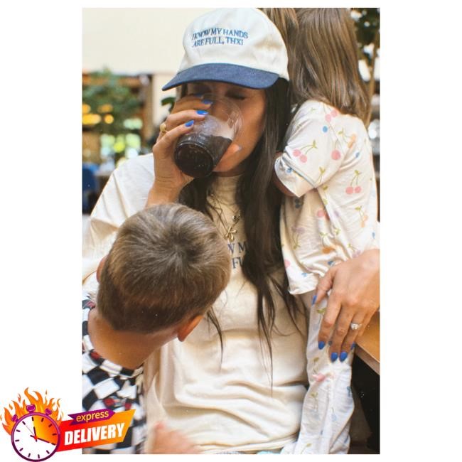 Official Karrie Locher Merch I Know My Hands Are Full, Thnx! 2 Tone 5Panel Hat