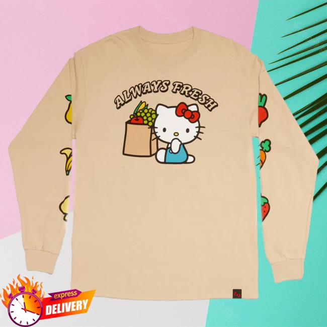 Official Sanrio Apparel Clothing Merch Store Shop Hello Kitty Sanrio Original Always Fresh Long Sleeve Shirt New