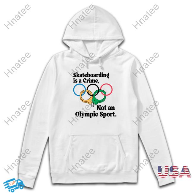Skateboarding Is A Crime Not An Olympic Sport Edition Limited Tee White