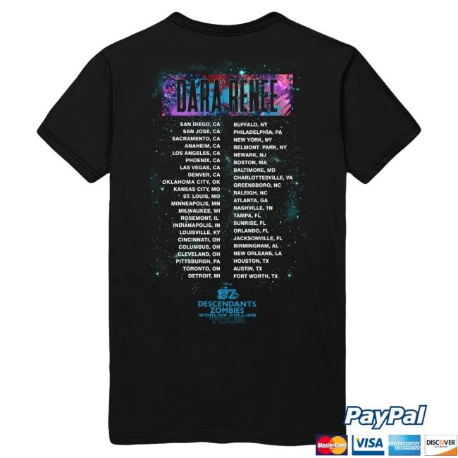 Official Worlds Collide Merch Dara Renee Cast Tshirt