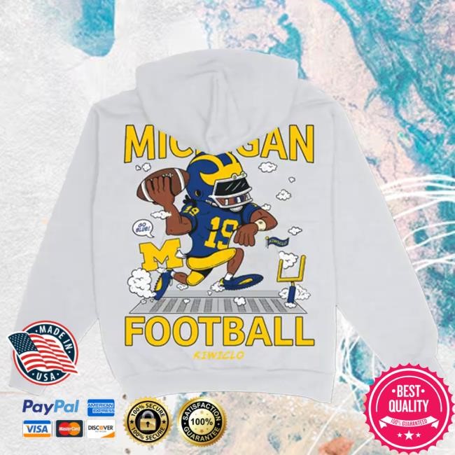 Official Kiwiclo X Bryce Underwood Michigan FootBall Navy Hoodies