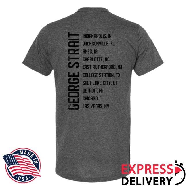 George Strait Merch | George Strait 2024 Heather Denim Silhouette Classic T Shirt - Richards and Southern Clothing Shop