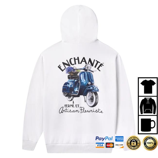 Official Daniel Ricciardo Merch Store Enchanté Vespa Hoodie White DanielRicciardo Shop