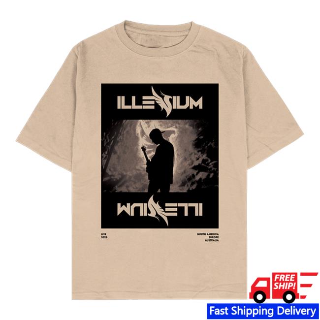 Illenium Merch Illenium Tan Stacked Tour T-Shirt