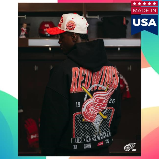 Official Sana Detroit Apparel Sana X Red Wings Open Net Hood SanaDetroit