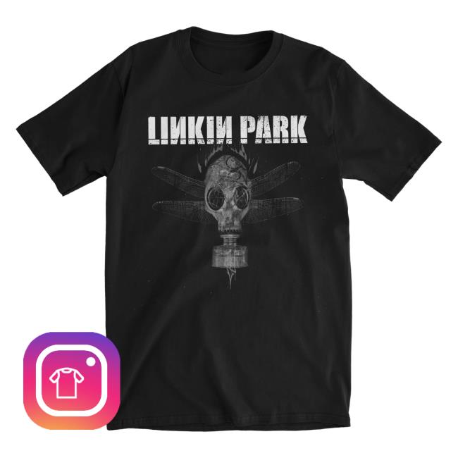 Official Linkin Park Merch Store Fm Gas Mask Long Sleeve Tee Shirt LinkinPark Apparel Clothing Shop
