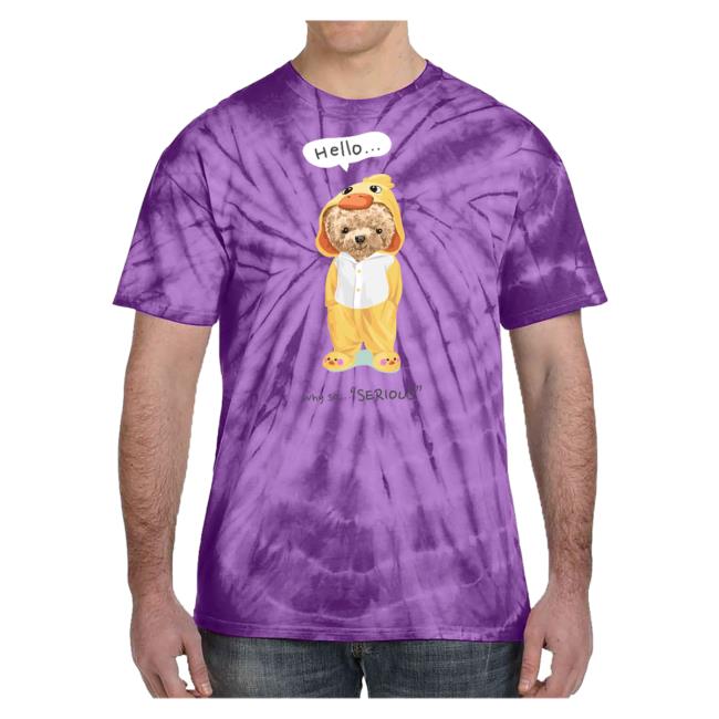 Official Hello Why So Serious Tie Dye New Shirt Purple