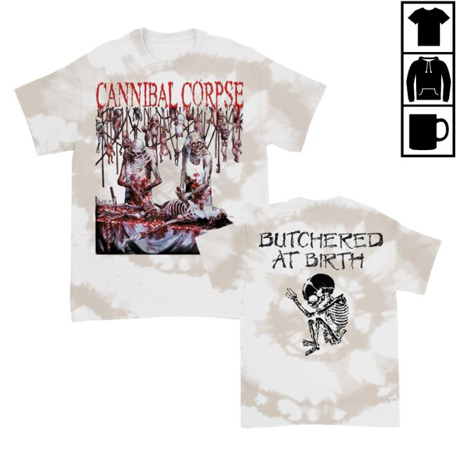 Official Cannibal Corpse Merch Store Butchered At Birth Tie Dye Tshirt Dirt Swirl Tie-Dye CannibalCorpse