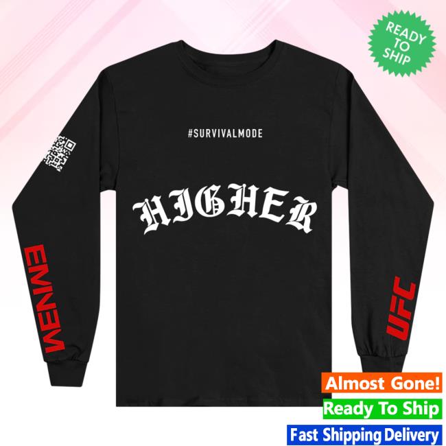 Eminem Slim Shady Clothing Shop Store Ufc X Eminem Higher Long Sleeve Tshirt Black SlimShady Merch