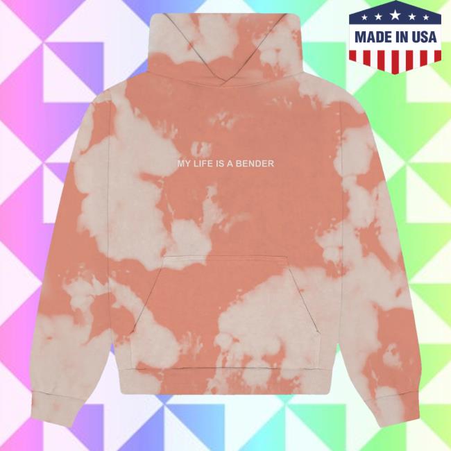 John Summit Merch Bender Dyed Hoodie Orange Bleach