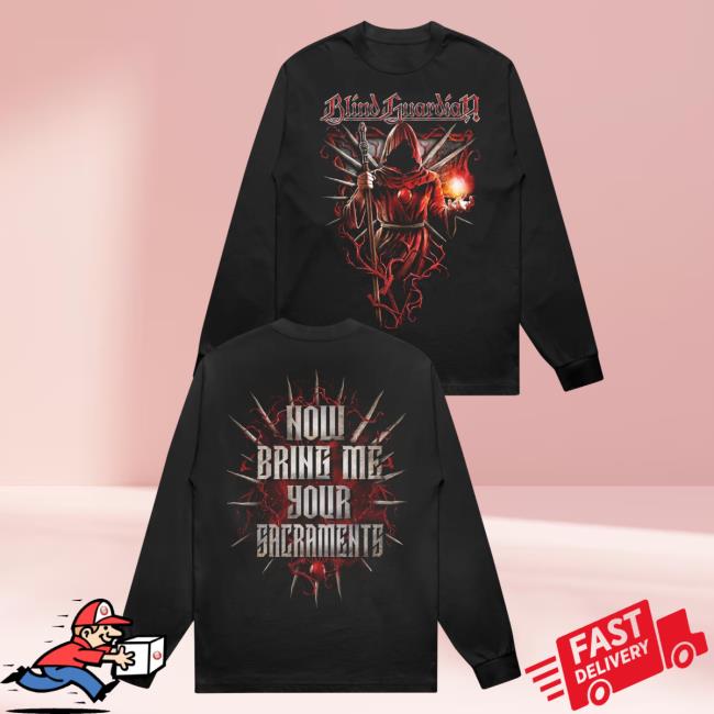 Official Blind Guardian Merch Sacraments Long Sleeve Top Shirt