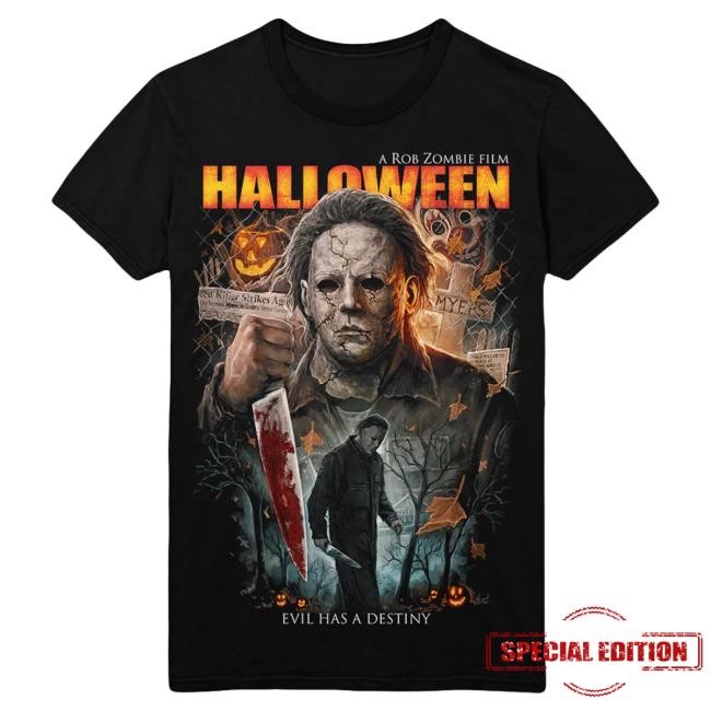 Official Gutter Garbs Rob Zombie Shop Rob Zombie's Halloween: Trick or Treat Tshirt