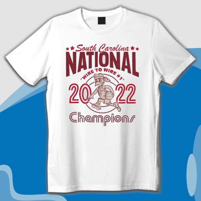 Nice South Carolina Gamecocks Wbb 2022 National Champions Wire To Wire Tee