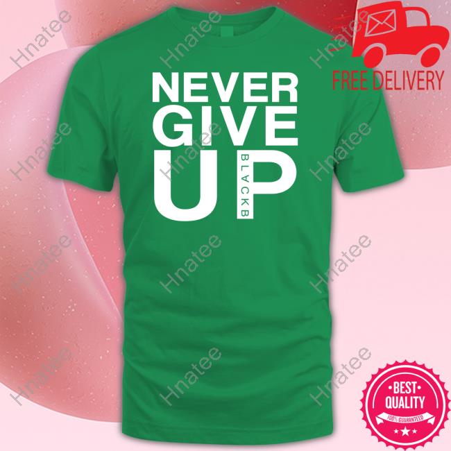 Never Give Up Black B Crewneck Sweatshirt