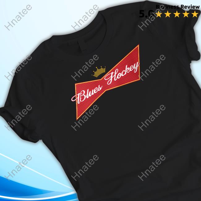 Blues Buzz Store Merch Budwieser Blues Hockey Crewneck Sweatshirt