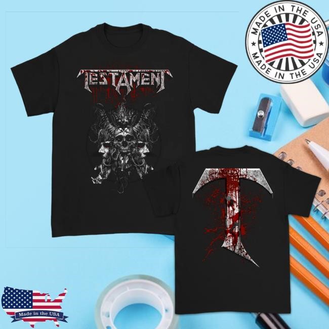 Official Testament Merch Shop Skull Blood New Tee – Testament