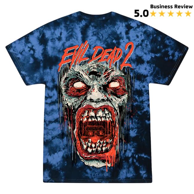 Official Cavity Colors Evil Dead 2 Possession 3D Tie Dye Hooded Sweatshirt Cavitycolors