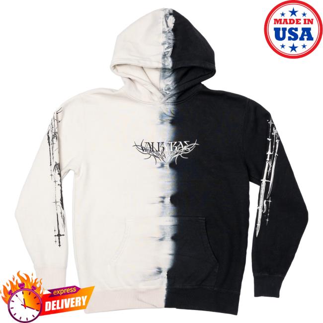 Official Valkyrae Merch Store Valkyrae Dip Dye Dagger Hooded Sweatshirt Valkyrae Shop
