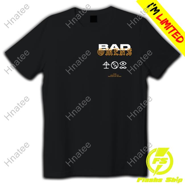 Official Bad Omens The Death Of Peace Of Mind Gold Reaper Tee