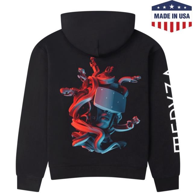 Official Meduza Merch Shop Logo Sweartshirt Hoodie With Back Print Meduza Clothing Store Apparel
