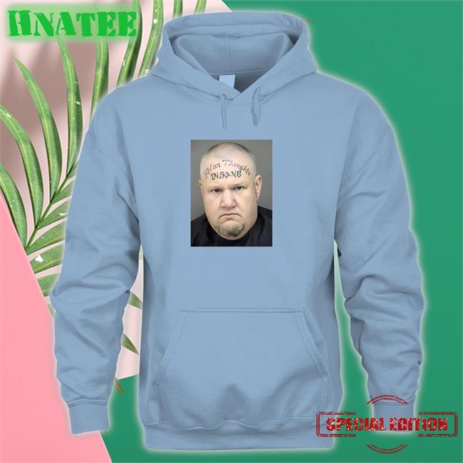 Felon Thoughts Insane Face Baseball Sleeve Tee Felon Thoughts Hubert Leverich's Insane Face Shirt Tize4pf