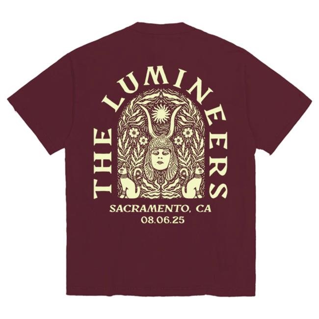 Official Lumineers The Lumineers Automatic August 6th Sacramento Event T Shirt