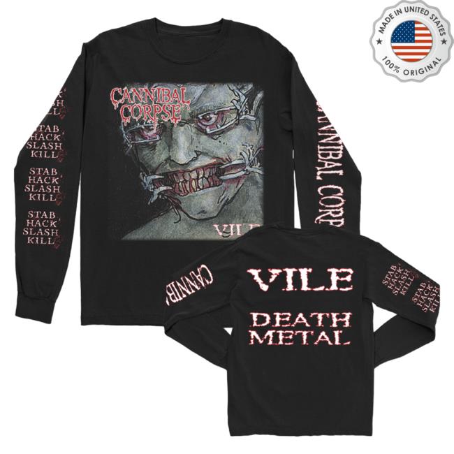 Official Cannibal Corpse Merch Store Vile Death Metal L/S Tee Black CannibalCorpse