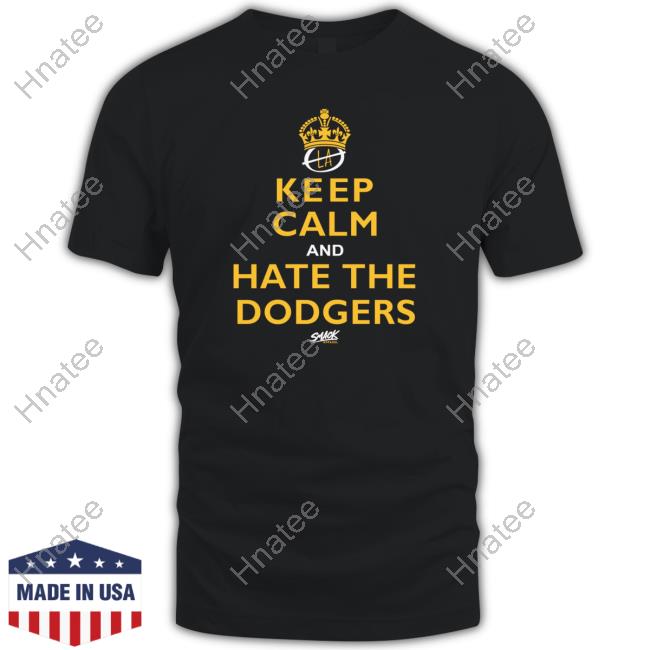 Official Keep Calm and Hate the Dodgers San Diego Baseball Smack Long Sleeve Tee