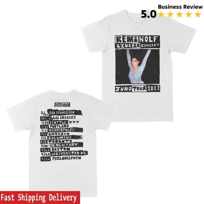 White Juno Tour Shirt – Remi Wolf Merch