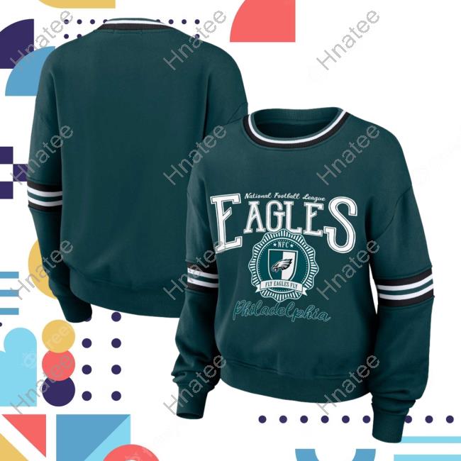 Official PhiladelphiaEagles Clothing Merch Store Shop Wear By Erin Andrews Green Philadelphia Eagles Prep Hoodies