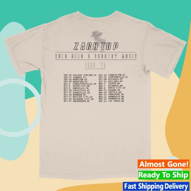 Official Zach Top Merch Double Zach Tour Shirts