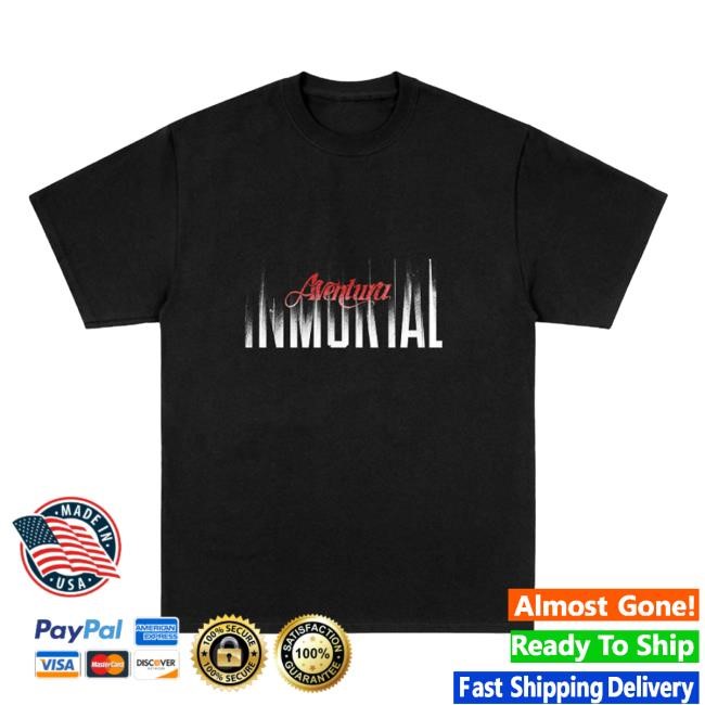 Merchbar Aventura Inmortal Tour Black Shirt New