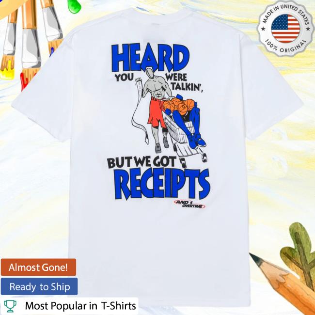 Official Overtime Tv Merch Store Apparel Clothing Shop Over Time Ot X And1 Receipts New Shirt
