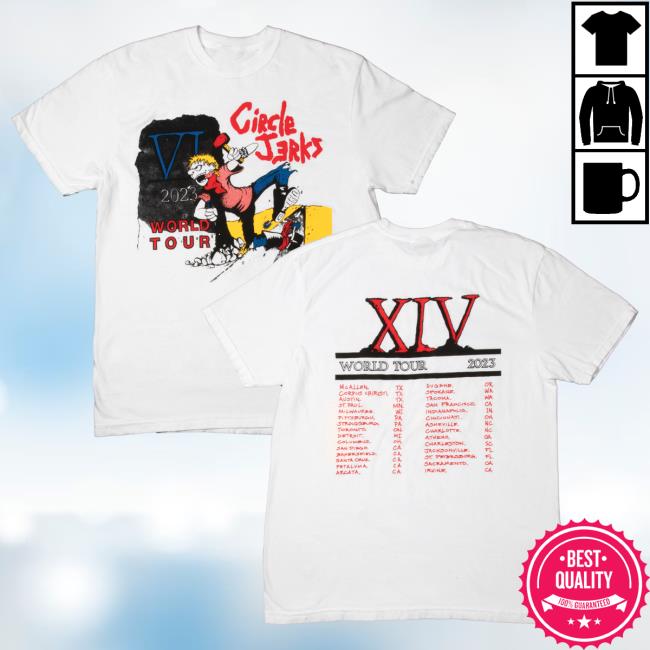 Official Kings Road Merch Store Circle Jerks VI 2023 Tour T Shirt (White) Kings Road Shop CircleJerks