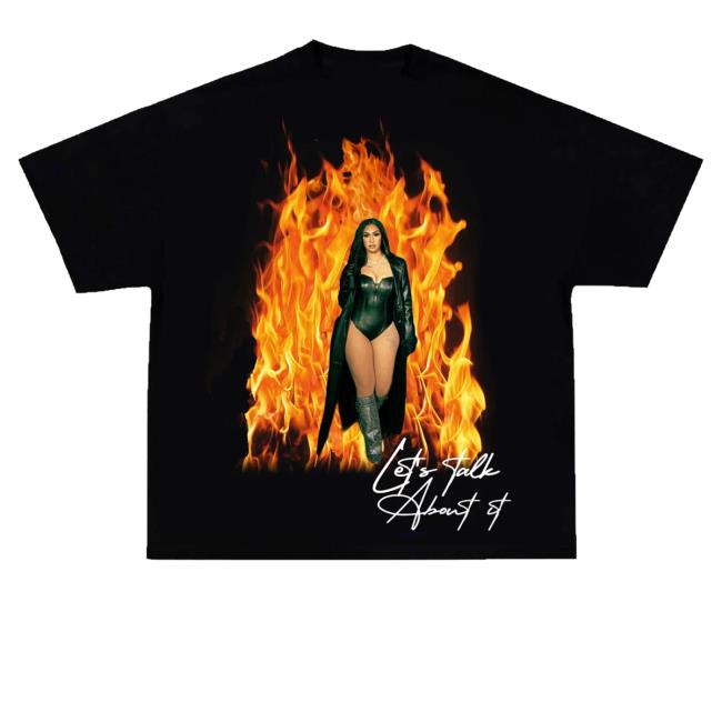 Official Queen Naija Let's Talk About It Flame New Shirt