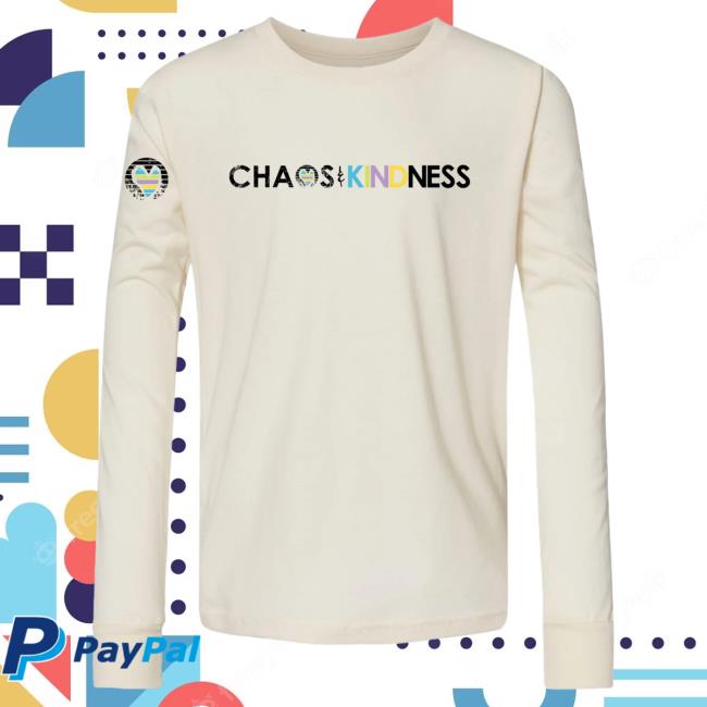 Official Chaos And Kindness Store Chaos & Kindness Logo Long Sleeve T-Shirts Natural