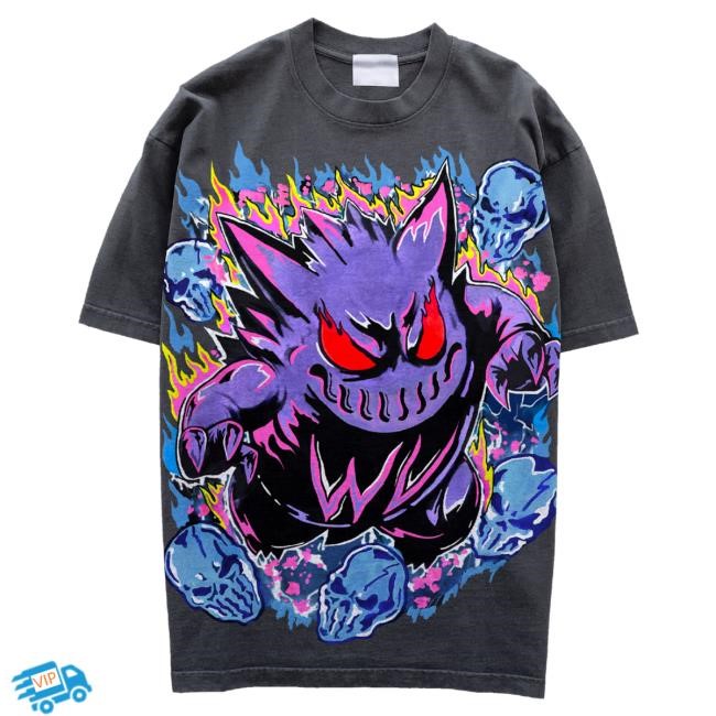 Shadow Monster T-Shirt Vintage Black Warren Lotas Logo Print