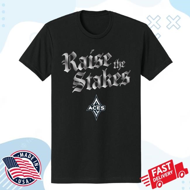 Las Vegas Aces Raise The Stakes 2025 Playoffs Black T Shirt