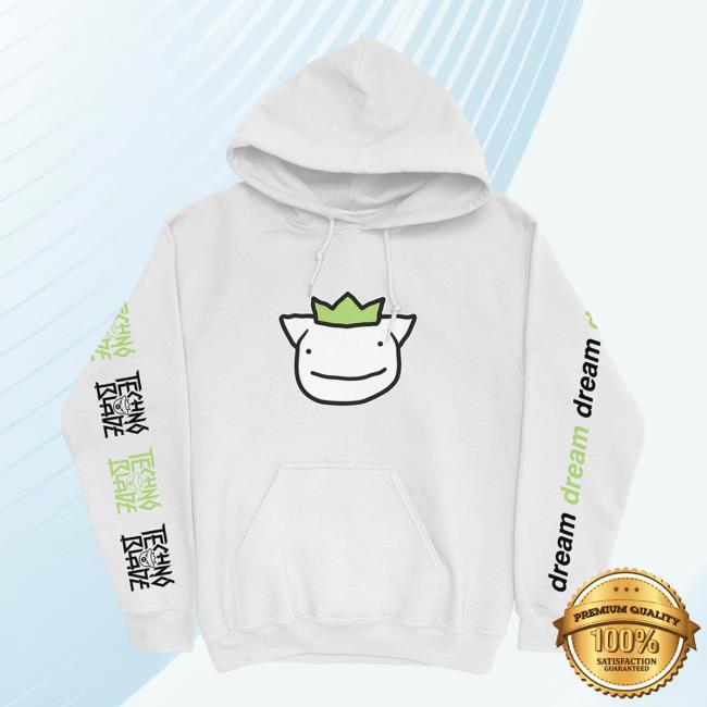 Official Technoblade Merch Store Shop Technoblade x Dream Agro Dream Collaboration Popover Hoodie White