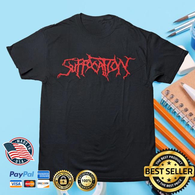 Official Night Shift Merch Indie Merch Store Suffocation - Logo Popover Shirt Red Nightshiftmerch Indiemerchstore