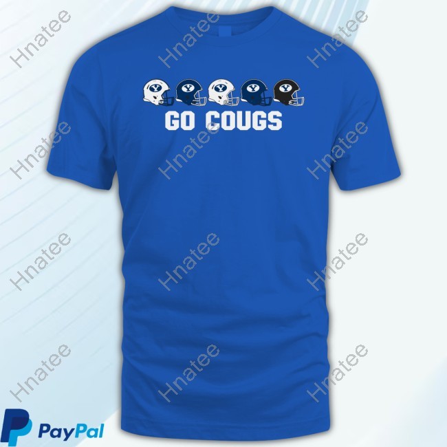 Brigham Young Cougars - Helmet Logo Go Cougs New Tee