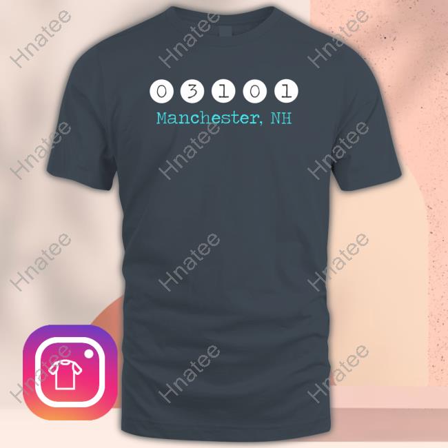 Official Manchester 03101 Zip Code T Shirt