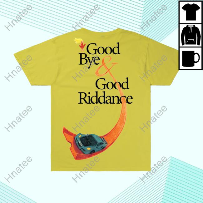Official Juice Wrld 999Club Clothing Merch Store Shop Rear View Mirror Good Bye & Good Riddance Tshirt Yellow